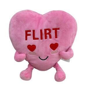 Sweethearts Conversation Plush Flirt Heart Pink Stuffed Animal Kid Toy Valentine
